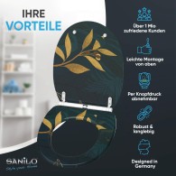 WC-Sitz mit Absenkautomatik und Schnellverschluss Luxury - Premium Toilettendeckel direkt vom Hersteller