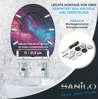 WC-Sitz mit Absenkautomatik und Schnellverschluss Lumen - Premium Toilettendeckel direkt vom Hersteller