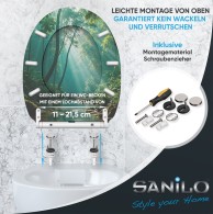 WC-Sitz mit Absenkautomatik und Schnellverschluss Rainforest - Premium Toilettendeckel direkt vom Hersteller