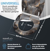 WC-Sitz mit Absenkautomatik und Schnellverschluss Marmor Abstrakt - Premium Toilettendeckel direkt vom Hersteller