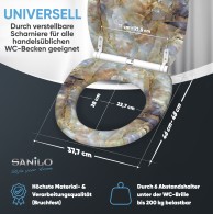 WC-Sitz mit Absenkautomatik und Schnellverschluss Marmor Braun - Premium Toilettendeckel direkt vom Hersteller