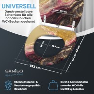 WC-Sitz mit Absenkautomatik und Schnellverschluss Marmor Brillante - Premium Toilettendeckel direkt vom Hersteller
