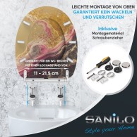 WC-Sitz mit Absenkautomatik und Schnellverschluss Marmor Brillante - Premium Toilettendeckel direkt vom Hersteller