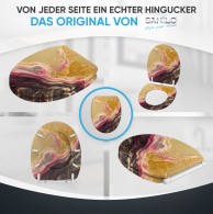 WC-Sitz mit Absenkautomatik und Schnellverschluss Marmor Brillante - Premium Toilettendeckel direkt vom Hersteller