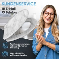 WC-Sitz mit Absenkautomatik und Schnellverschluss Marmor - Premium Toilettendeckel direkt vom Hersteller