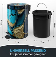 Kosmetikeimer Marmor Cobalt 3 Liter