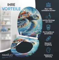 WC-Sitz mit Absenkautomatik und Schnellverschluss Maruva - Premium Toilettendeckel direkt vom Hersteller