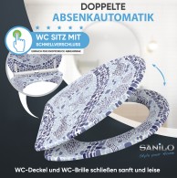 WC-Sitz mit Absenkautomatik und Schnellverschluss Mosaic World - Premium Toilettendeckel direkt vom Hersteller