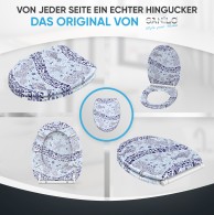 WC-Sitz mit Absenkautomatik und Schnellverschluss Mosaic World - Premium Toilettendeckel direkt vom Hersteller