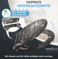 WC-Sitz mit Absenkautomatik und Schnellverschluss Musical Notes - Premium Toilettendeckel direkt vom Hersteller