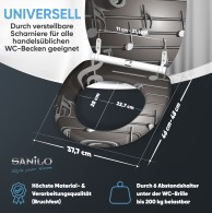 WC-Sitz mit Absenkautomatik und Schnellverschluss Musical Notes - Premium Toilettendeckel direkt vom Hersteller