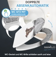 WC-Sitz mit Absenkautomatik und Schnellverschluss Newspaper - Premium Toilettendeckel direkt vom Hersteller