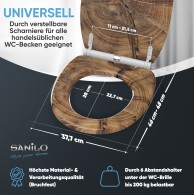 WC-Sitz mit Absenkautomatik und Schnellverschluss Old Tree - Premium Toilettendeckel direkt vom Hersteller