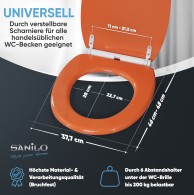 WC-Sitz mit Absenkautomatik und Schnellverschluss Orange - Premium Toilettendeckel direkt vom Hersteller