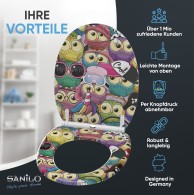 WC-Sitz mit Absenkautomatik und Schnellverschluss Owl - Premium Toilettendeckel direkt vom Hersteller