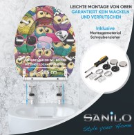 WC-Sitz mit Absenkautomatik und Schnellverschluss Owl - Premium Toilettendeckel direkt vom Hersteller