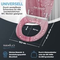 WC-Sitz mit Absenkautomatik und Schnellverschluss Pink Flower - Premium Toilettendeckel direkt vom Hersteller