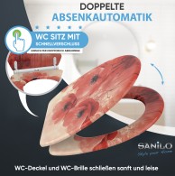 WC-Sitz mit Absenkautomatik und Schnellverschluss Poppy - Premium Toilettendeckel direkt vom Hersteller