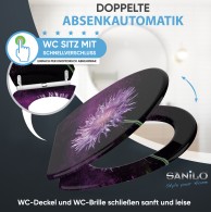WC-Sitz mit Absenkautomatik und Schnellverschluss Purple Dust - Premium Toilettendeckel direkt vom Hersteller