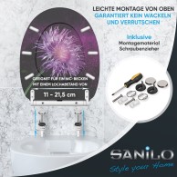 WC-Sitz mit Absenkautomatik und Schnellverschluss Purple Dust - Premium Toilettendeckel direkt vom Hersteller