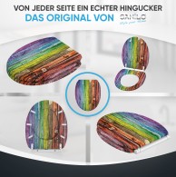 WC-Sitz mit Absenkautomatik und Schnellverschluss Rainbow - Premium Toilettendeckel direkt vom Hersteller