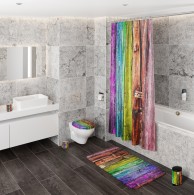 6-teiliges Badezimmer Set Rainbow