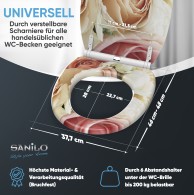 WC-Sitz mit Absenkautomatik und Schnellverschluss Rosa Rose - Premium Toilettendeckel direkt vom Hersteller