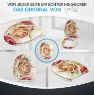 WC-Sitz mit Absenkautomatik und Schnellverschluss Rosa Rose - Premium Toilettendeckel direkt vom Hersteller