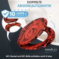 WC-Sitz mit Absenkautomatik Rosen - Premium Toilettendeckel direkt vom Hersteller