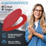 WC-Sitz mit Absenkautomatik und Schnellverschluss Rot - Premium Toilettendeckel direkt vom Hersteller
