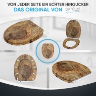 WC-Sitz mit Absenkautomatik und Schnellverschluss Rustikal - Premium Toilettendeckel direkt vom Hersteller
