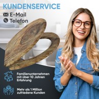 WC-Sitz mit Absenkautomatik und Schnellverschluss Rustikal - Premium Toilettendeckel direkt vom Hersteller