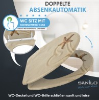 WC-Sitz mit Absenkautomatik und Schnellverschluss Sandy - Premium Toilettendeckel direkt vom Hersteller