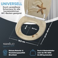 WC-Sitz mit Absenkautomatik und Schnellverschluss Sandy - Premium Toilettendeckel direkt vom Hersteller