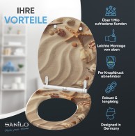 WC-Sitz mit Absenkautomatik und Schnellverschluss Sanibel - Premium Toilettendeckel direkt vom Hersteller