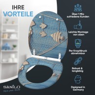 WC-Sitz mit Absenkautomatik und Schnellverschluss Seefahrt - Premium Toilettendeckel direkt vom Hersteller
