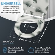WC-Sitz mit Absenkautomatik und Schnellverschluss Shadow Hands - Premium Toilettendeckel direkt vom Hersteller