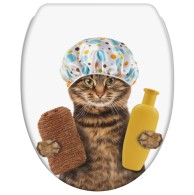 3-teiliges Badezimmer Set Shower Cat
