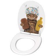 3-teiliges Badezimmer Set Shower Cat