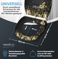 WC-Sitz mit Absenkautomatik und Schnellverschluss Silhouette - Premium Toilettendeckel direkt vom Hersteller