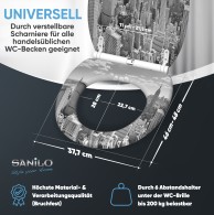 WC-Sitz mit Absenkautomatik und Schnellverschluss Skyline New York - Premium Toilettendeckel direkt vom Hersteller