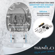 WC-Sitz mit Absenkautomatik und Schnellverschluss Skyline New York - Premium Toilettendeckel direkt vom Hersteller