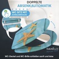 WC-Sitz mit Absenkautomatik und Schnellverschluss Starfish - Premium Toilettendeckel direkt vom Hersteller