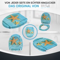 WC-Sitz mit Absenkautomatik und Schnellverschluss Starfish - Premium Toilettendeckel direkt vom Hersteller