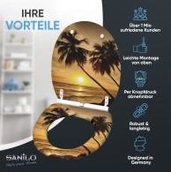 WC-Sitz mit Absenkautomatik und Schnellverschluss Summer - Premium Toilettendeckel direkt vom Hersteller