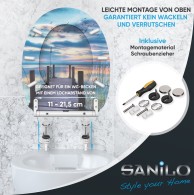 WC-Sitz mit Absenkautomatik und Schnellverschluss Sunset - Premium Toilettendeckel direkt vom Hersteller