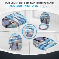WC-Sitz mit Absenkautomatik und Schnellverschluss Sunset - Premium Toilettendeckel direkt vom Hersteller