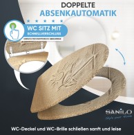 WC-Sitz mit Absenkautomatik und Schnellverschluss Sunshine - Premium Toilettendeckel direkt vom Hersteller