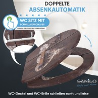 WC-Sitz mit Absenkautomatik und Schnellverschluss Türschloss - Premium Toilettendeckel direkt vom Hersteller