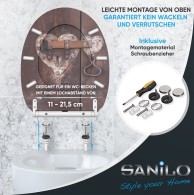WC-Sitz mit Absenkautomatik und Schnellverschluss Türschloss - Premium Toilettendeckel direkt vom Hersteller